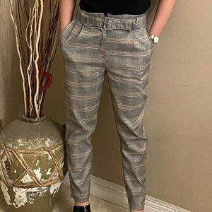 Gray Plaid Pants